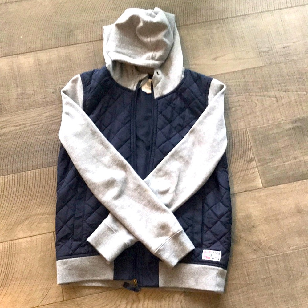 Vintage Element skate Puffer Jacket hoodie sleeve zip up